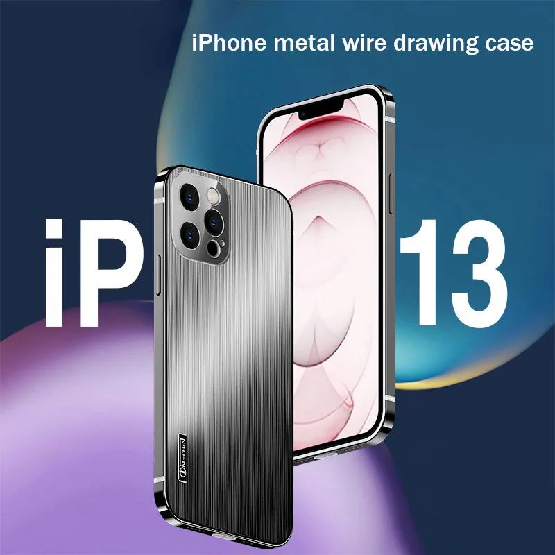 

Для iphone 12/13 Новинка чехол для телефона 12/13promax лазерный металлический матовый Объектив полноразмерный защитный чехол с защитой от падения