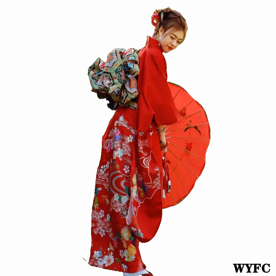 Кимоно женское однослойное с большими рукавами праздничная традиционная