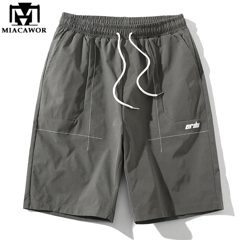

New Fashion Men Summer Thin Casual Shorts Pocket Outdoor Loose Sport Jogger Bottoms Stretch Waist Sweatshorts S856