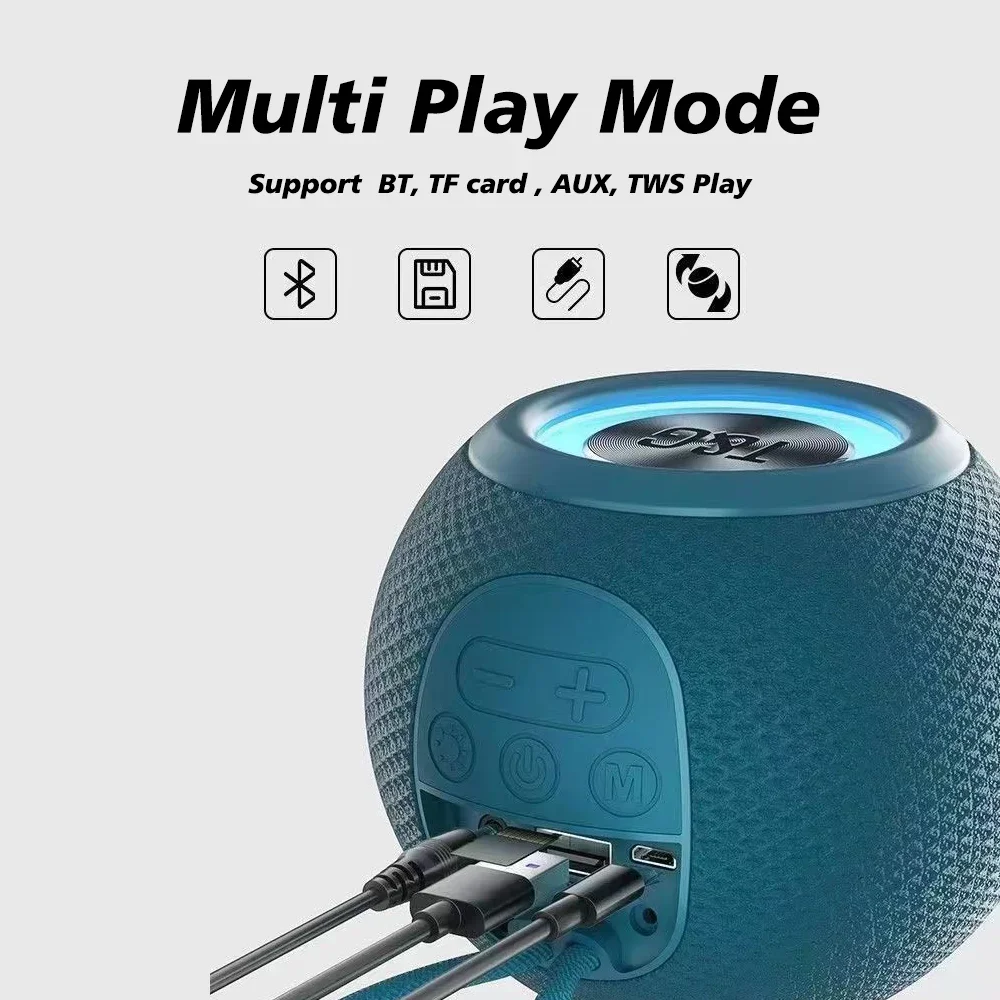 Bluetooth-Колонка TG337 портативная беспроводная IPX7 с поддержкой BT AUX FM TF