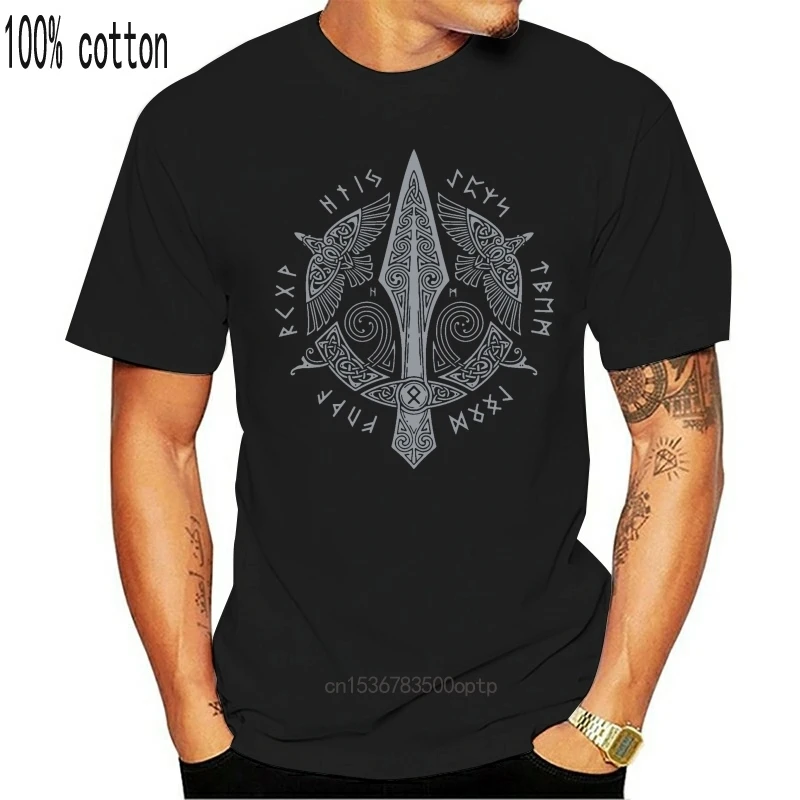 

Man Clothing Odin Vikings T Shirt Men Viking Berserker Tshirt Summer Tee TV Show T Shirts Hip Hop Brand White T-Shirt Camisetas