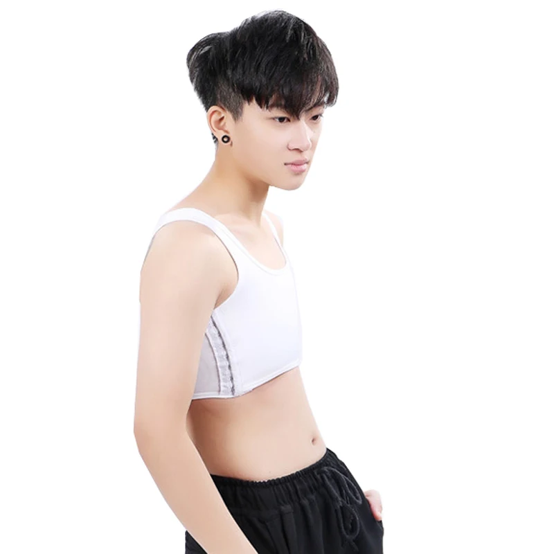 HaleyChan Women's Strengthen Bandage Chest Binder Summer Half Length Short Corset Tomboy Trans Lesbian Tank Tops Crop Top