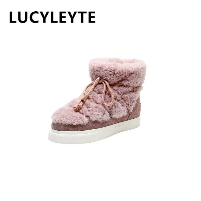 

2022 Women's Autumn and Winter New European and American Fashion, Comfortable and Warm, Simple Thick-soled Mid-sleeve Down Boots