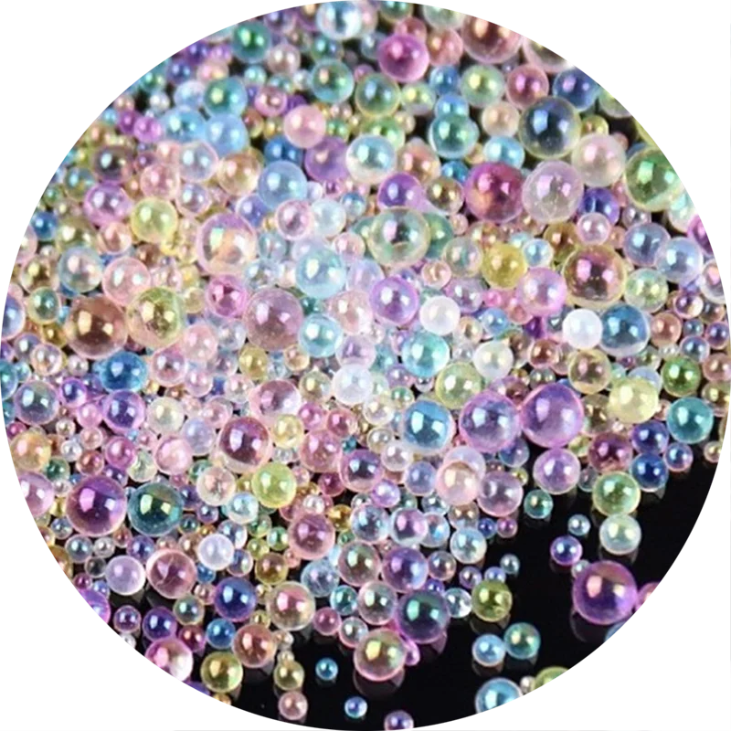 

50g Mini Bubble Ball Caviar Beads Mixed 1-3mm Tiny Beads for Glass Globe Silicon Mold Filler Charms 3D Nail DIY Craft