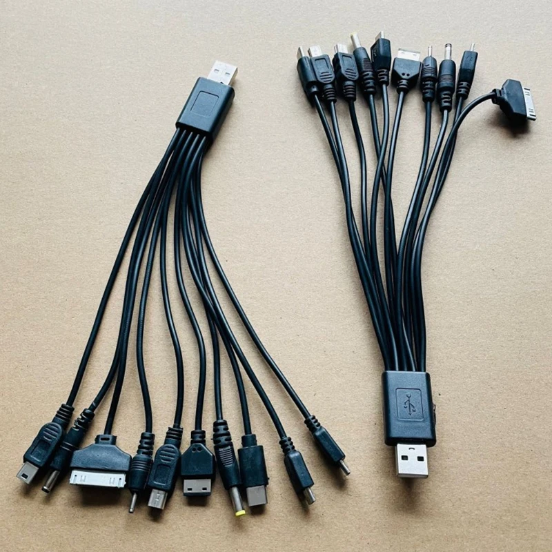Многоконтактный кабель Зарядное устройство USB-адаптер для передачи данных 10 в 1