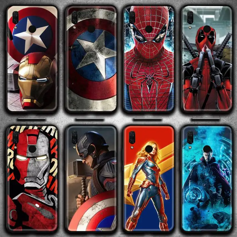 

Avengers Marvel Heroes Iron Spider Man Deadpool Phone Case for Huawei Y6P Y8S Y8P Y5II Y5 Y6 2019 P Smart Prime Pro