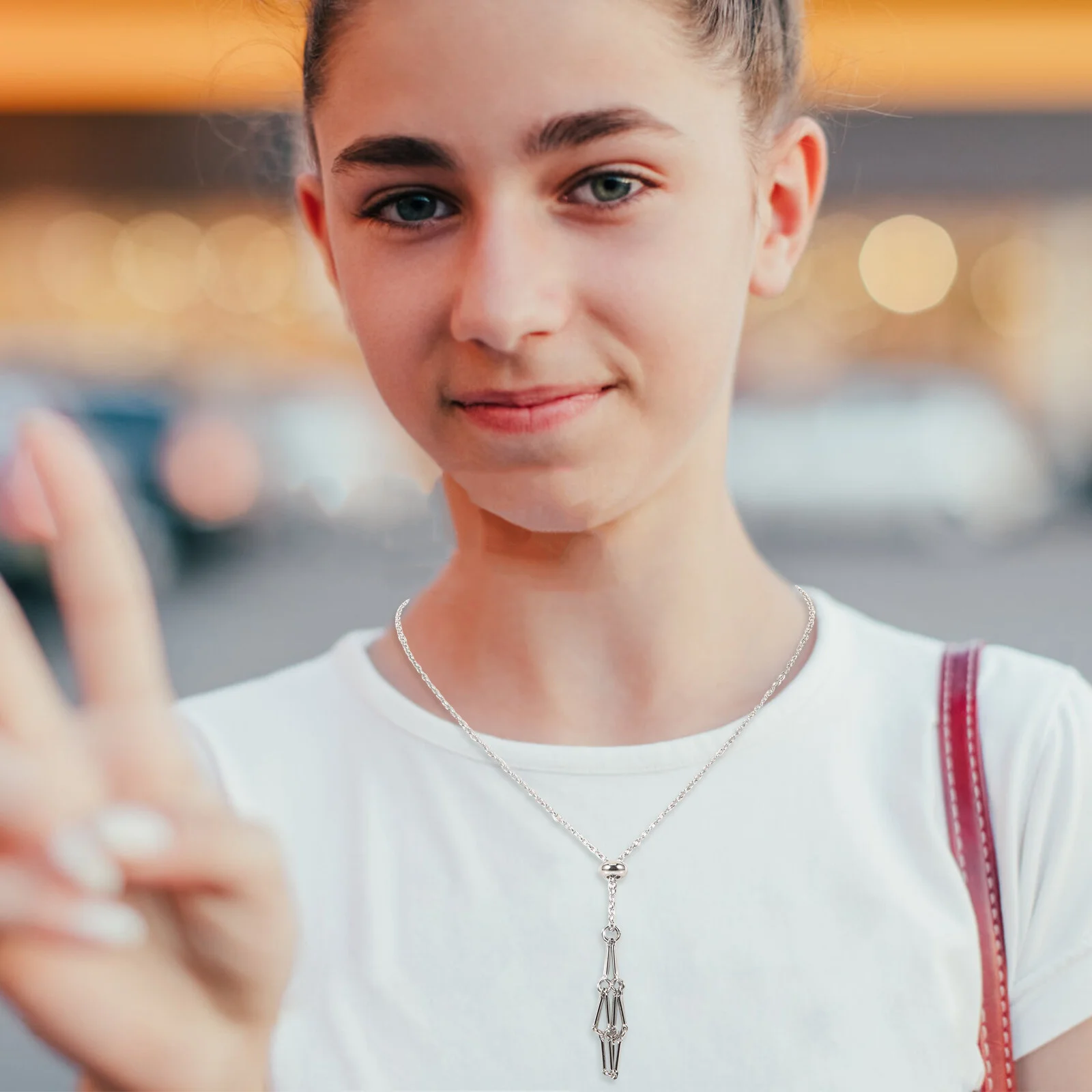 Necklace Empty Stone Holder Crystal Cage Metal Brackets Cord Rope Pendants Net Bag