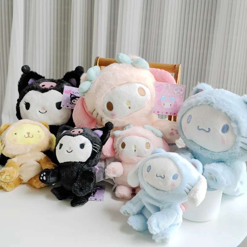 

Sanrio Cinnamoroll Kuromi Пом Пурин моя мелодия милая плюшевая кукла брелок пушистая мягкая игрушка рюкзак