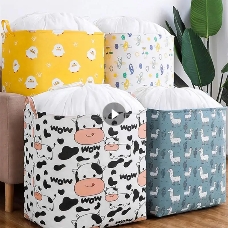 

Oxford Cloth Quilt Storage Bag Quilt Clothing Finishing Storage Bag Heavy Clothes Storage Bag Save Space Large Capacity Home