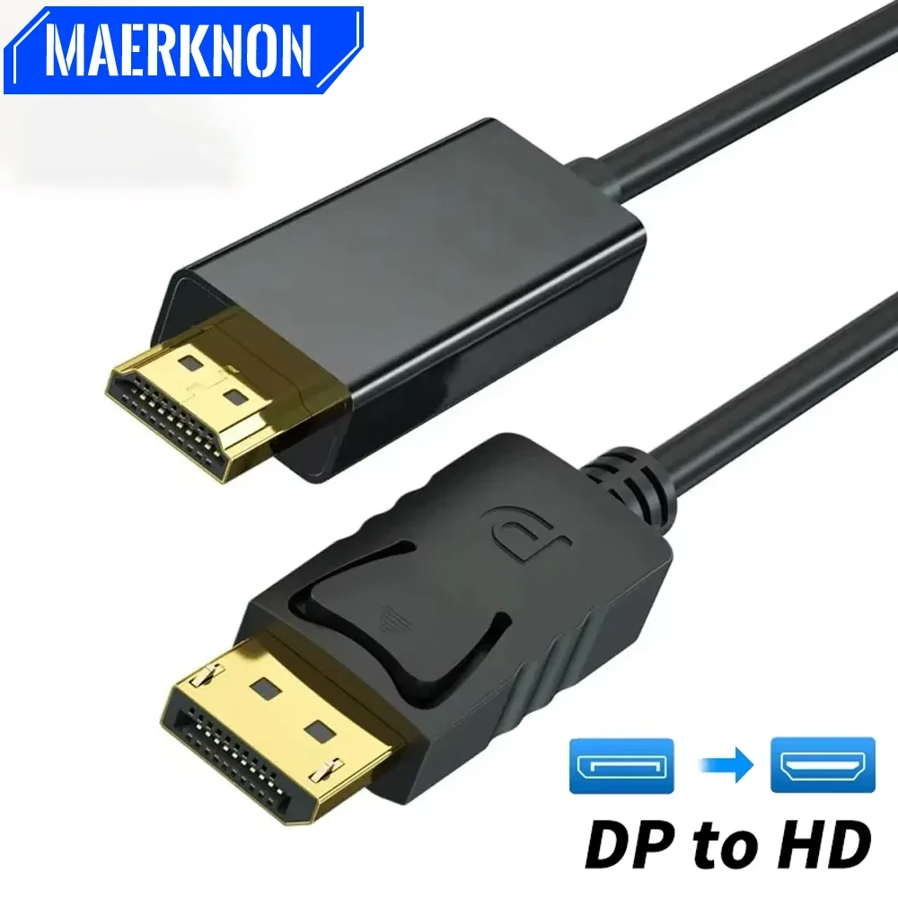 Адаптер DP-HD Порт дисплея Видео-аудиокабель 4K Кабель-совместимый с HDMI для ноутбука