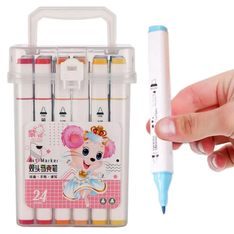 Brush Pen 12 Art Markers Pen For Drawing Painting Calligraphy Art Supplies Art Markers Pen No Bleed Soft Chisel Tip