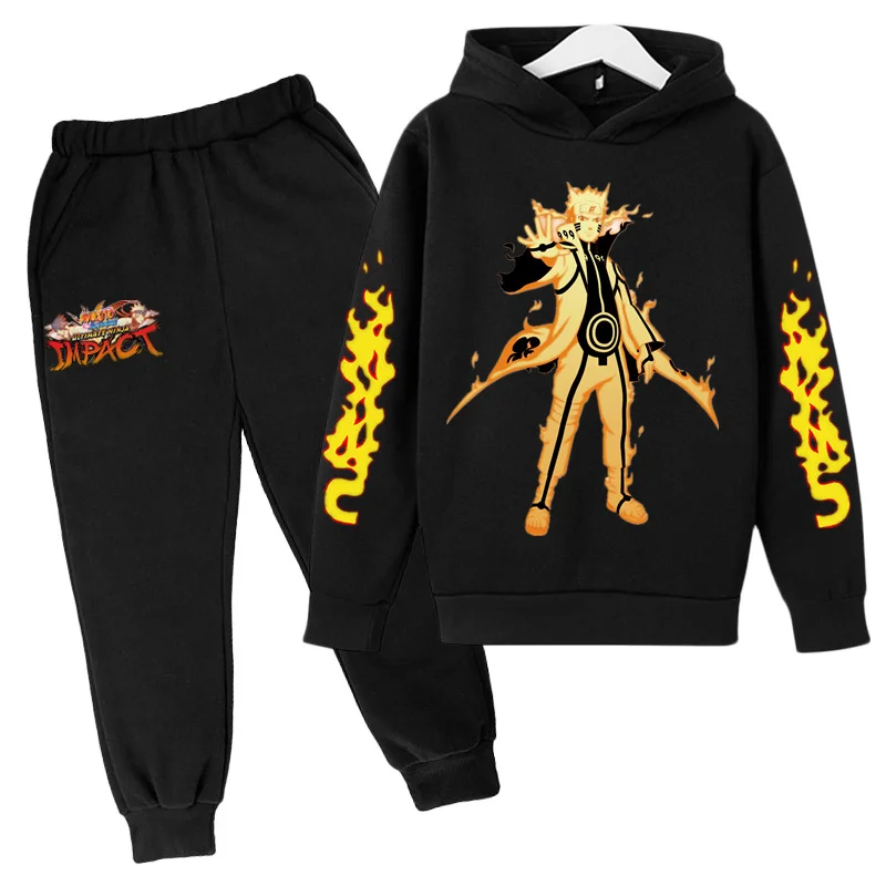 

Spring and Autumn New Japanese Comic Suit Children's Hoodie + Pants 2-Piece Set Girls Long Sleeve Thin Sportswear Boys 4-14 Year