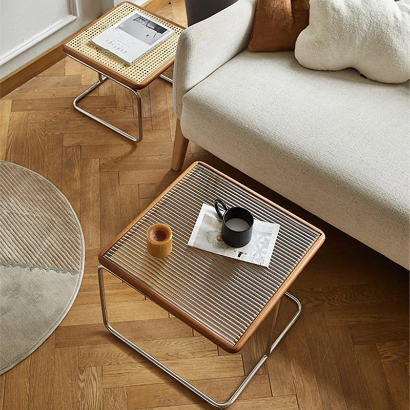 

Стол для комнаты, стильный Домашний чайный столик, современный простой чайный столик из виноградной лозы, мебельная консоль из нержавеющей стали для телевизора, отеля AA55