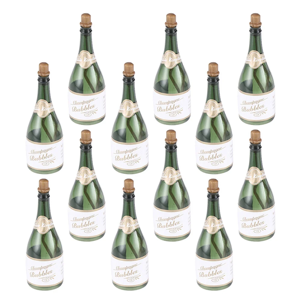 

12pcs Champagne Bottle Small Wedding Bubble Bottles Cork Wishing Bottle Table Centerpieces for Wedding Birthday Party