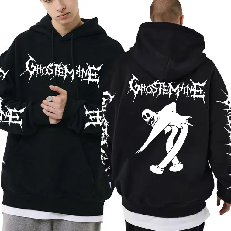 

Awesome Ghostemane Printed Hoodie Male Vintage Oversized Sweatshirt Regular Men Women Fashion Rock Hoodies Man Black Streetwear