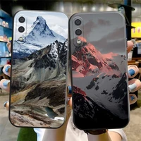 3d emboss mountain phone case for samsung galaxy s8 s9 s10 s10e s20 s21 fe s21 plus soft coque black back carcasa