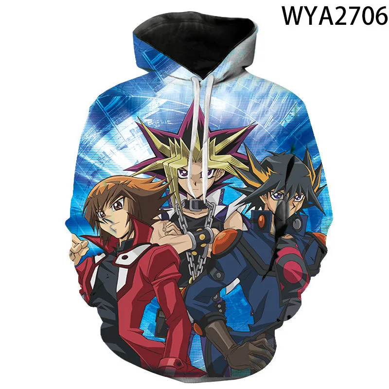 

Толстовка с капюшоном Yu Gi Oh для мальчиков и девочек, модный Повседневный пуловер с 3D-принтом, крутые Топы с длинным рукавом для мужчин, женщи...