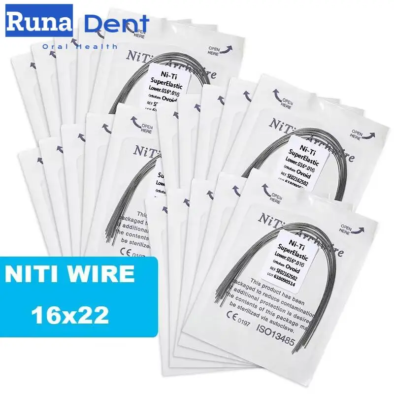 

10pcs/pack Dental Niti Rectangular Arch Wire Super Elastic Stainless Steel Dental Arch Upper Lower Support