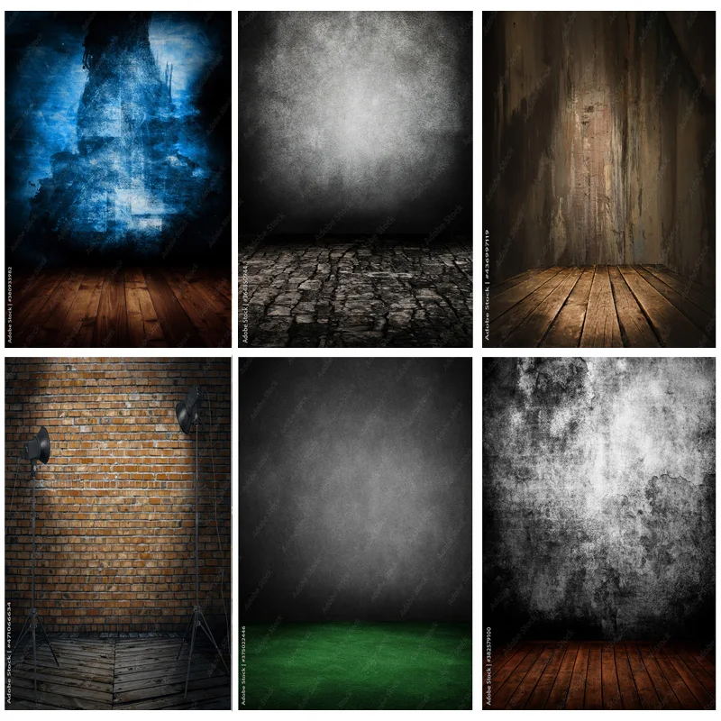 

Vinyl Custom Vintage Brick Wall Wooden Floor Photography Backdrops Photo Background Studio Prop HK-08