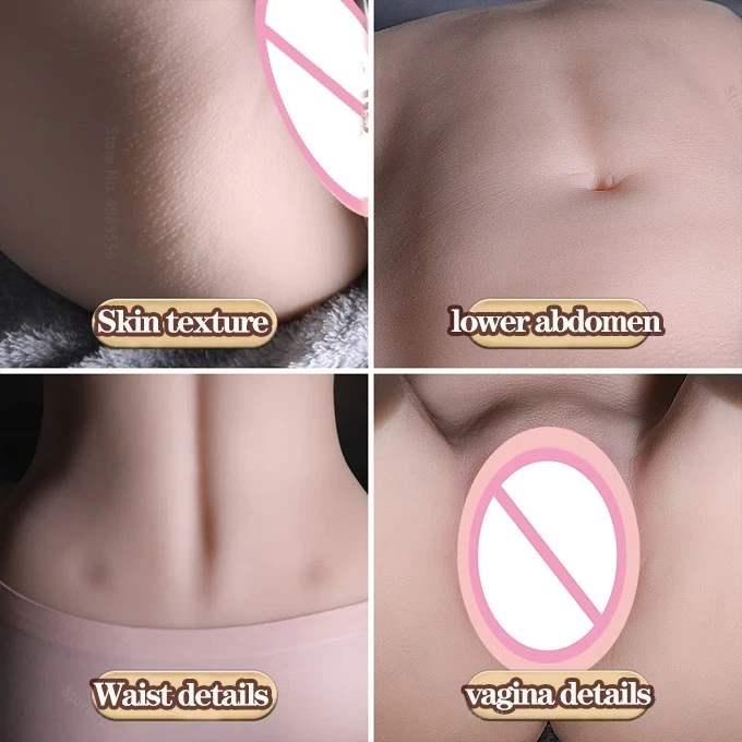 Реальный размер силиконовая ягодицы секс-киска большая половина тела женская