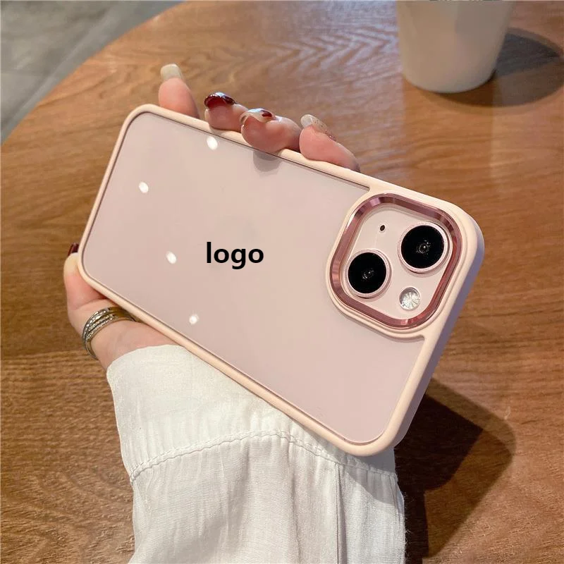 

For IPhone 14 14 Pro 14plus13 promax 12 12pro high-end metal ring transparent PC creative protective case