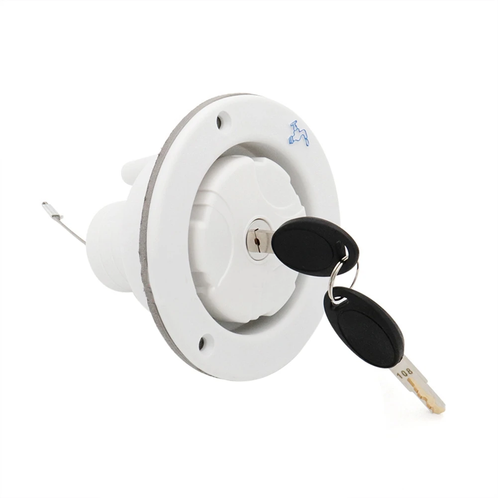 

Rv Gravity Fresh Water Fill Hatch Lockable for Rv Boat Camper Trailer Caravan Accessories(White)