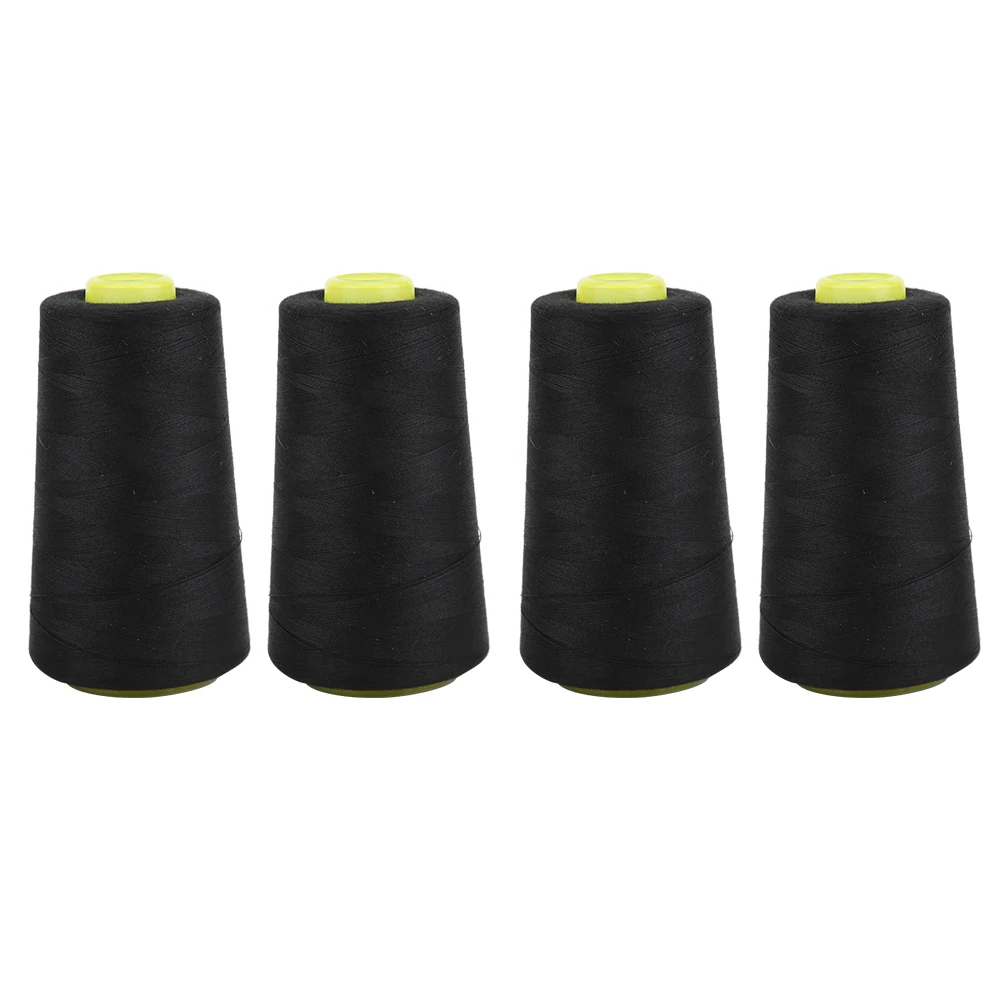 

4PCS High-Grade Polyester Thread Sewing Machine Accessories Needle Thread 3000 Yards for Clothes(Black ) Thread Thread Thread