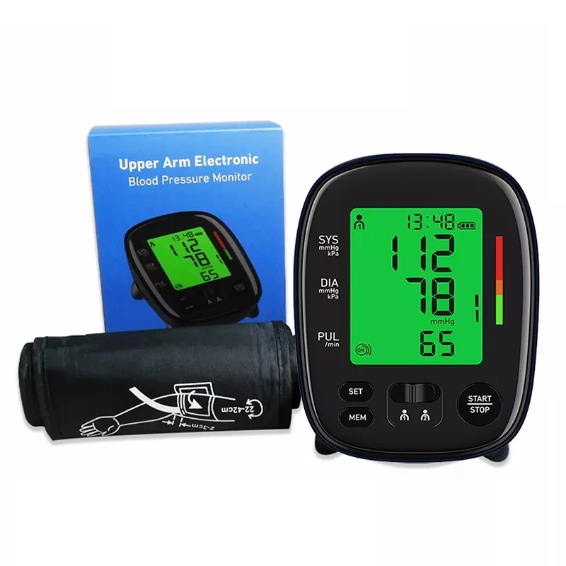 

Adjustable Cuff One Button Operation Standing Blood Pressure Monitor With Backlit And Voice Broadcast Home Use Pulse RateMonitor