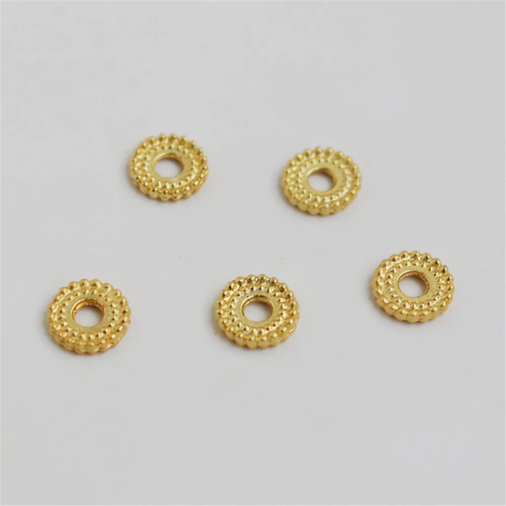 

18K Gold Filled Plated Twist cut tyre grain bead 6mm/8mm bead bead scattered diy handmade jewelry with beads