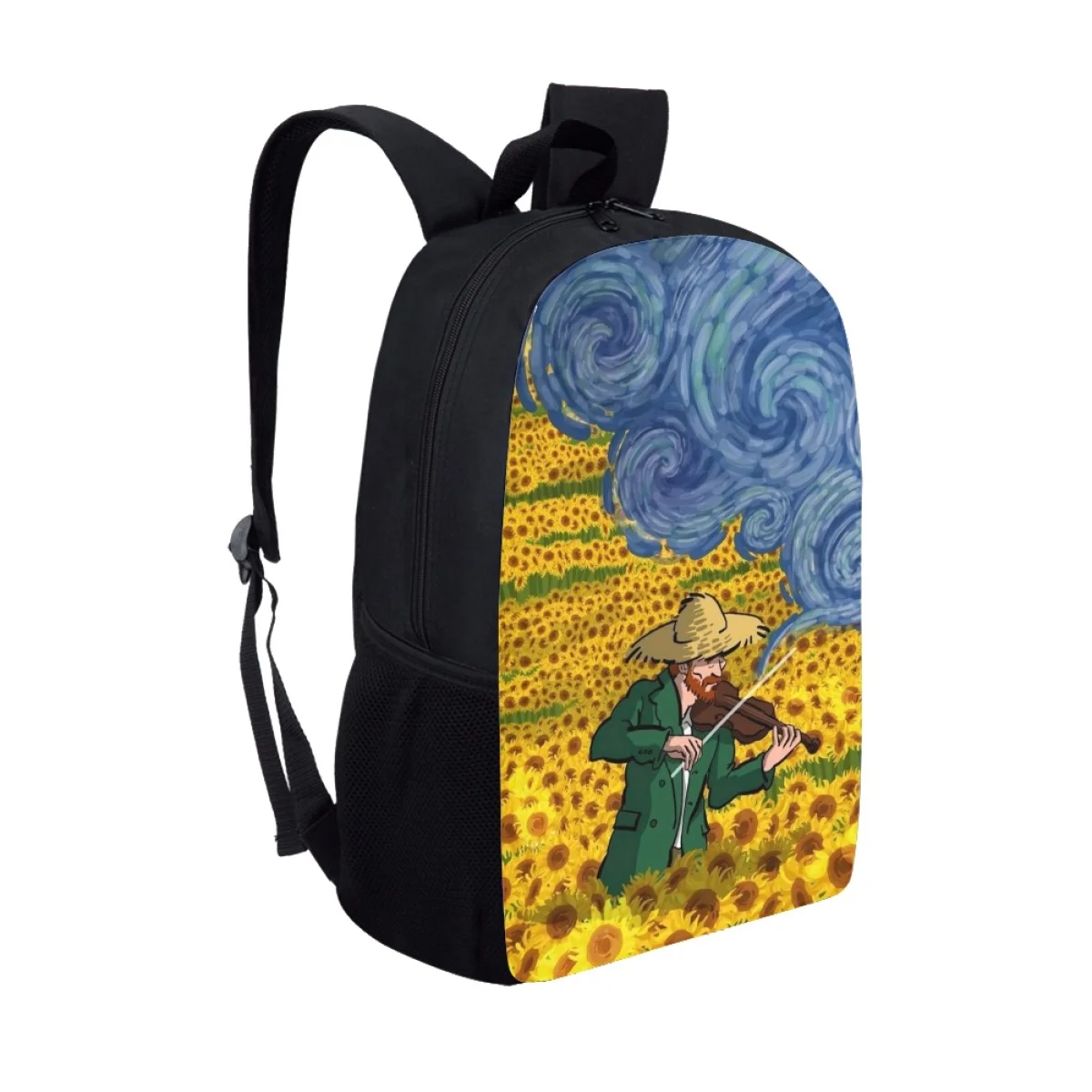 Art Van Gogh Printing School Bags for Kids Girls Casual Fashion Children Schoolbags Book Bags Large Student Laptop Bacpack 2023