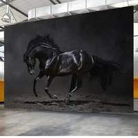 custom mural wallpaper waterproof dark horse galloping art background decor living room children room bedroom photo wallpaper