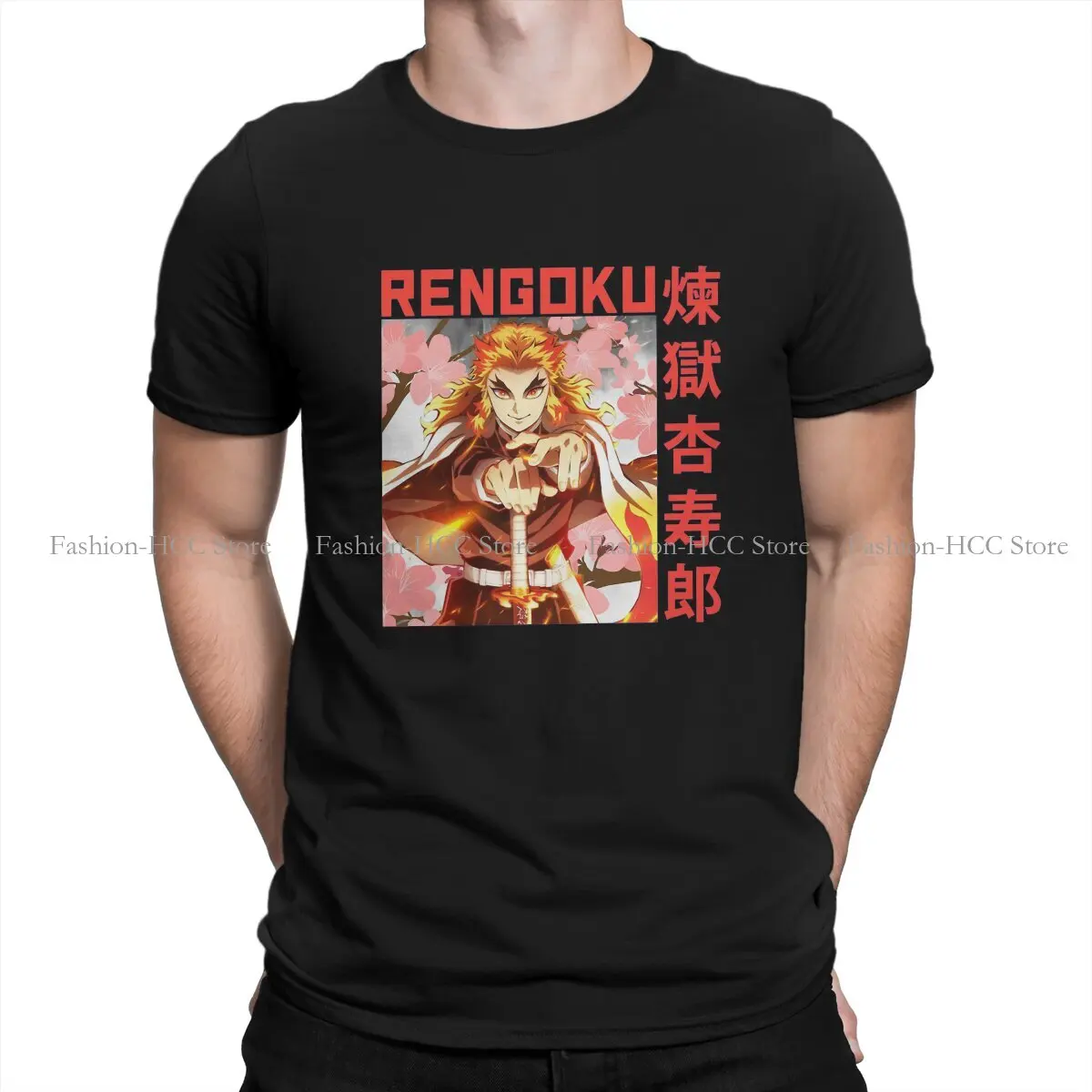 

Оригинальные футболки Kimetsu No Yaiba Rengoku с рассекающим демонов кремом, отличительная Мужская футболка, хипстерская одежда 6XL