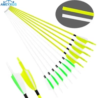612pcs 30 inch archery mixed carbon arrows spine 500 id 6 2mm for outdoor bow and arrow hunting shooting target accessories