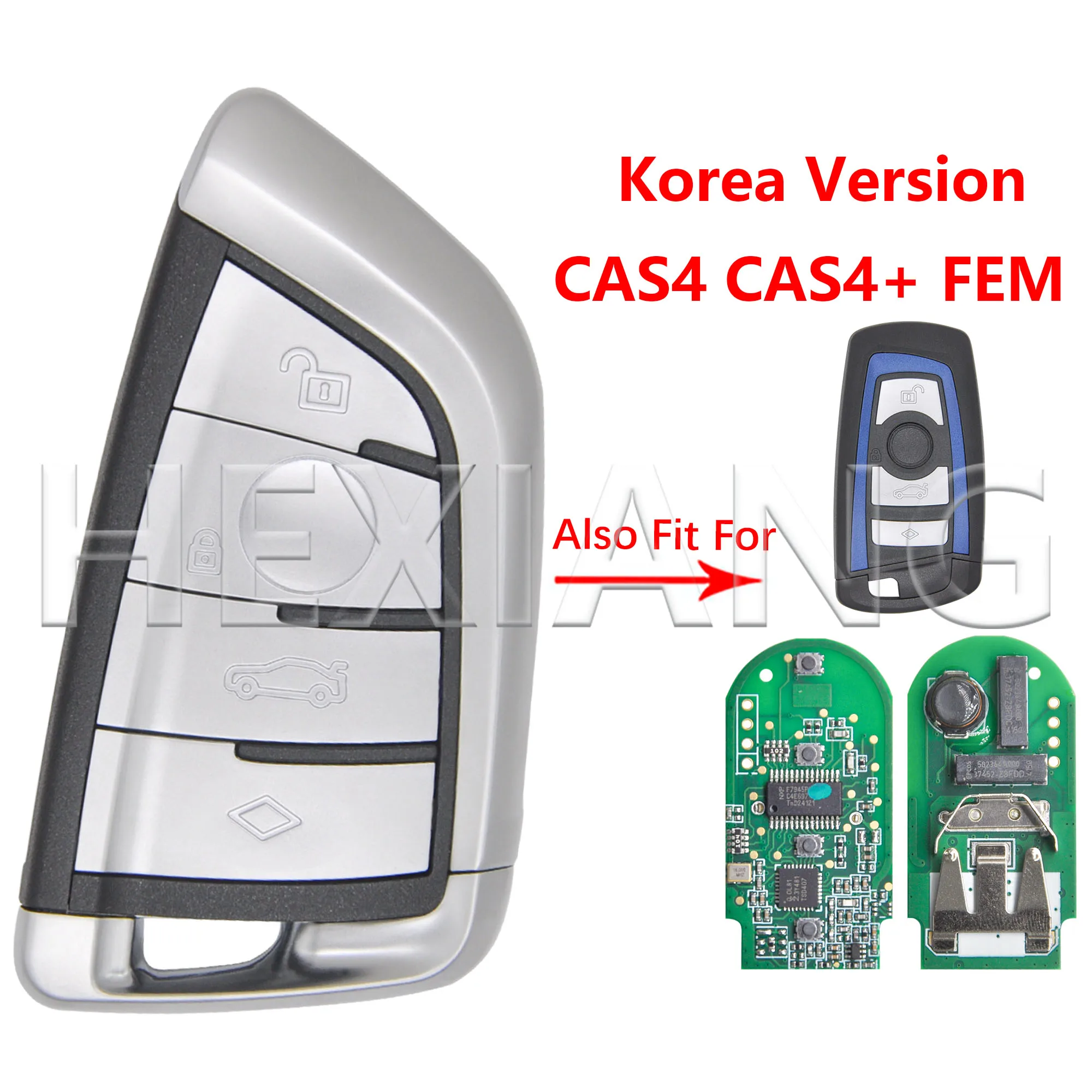 

Корейская версия HE IDGNG2 KR HUF5663 KO 433,92 МГц ID49 PCF7945P Чип приближения FEM Автомобильный дистанционный ключ для BMW 3 5 серии X3 X5 X6