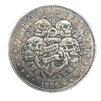 us hobo 1896 morgan dollar skull zombie skeleton creative coin pressed copy coins