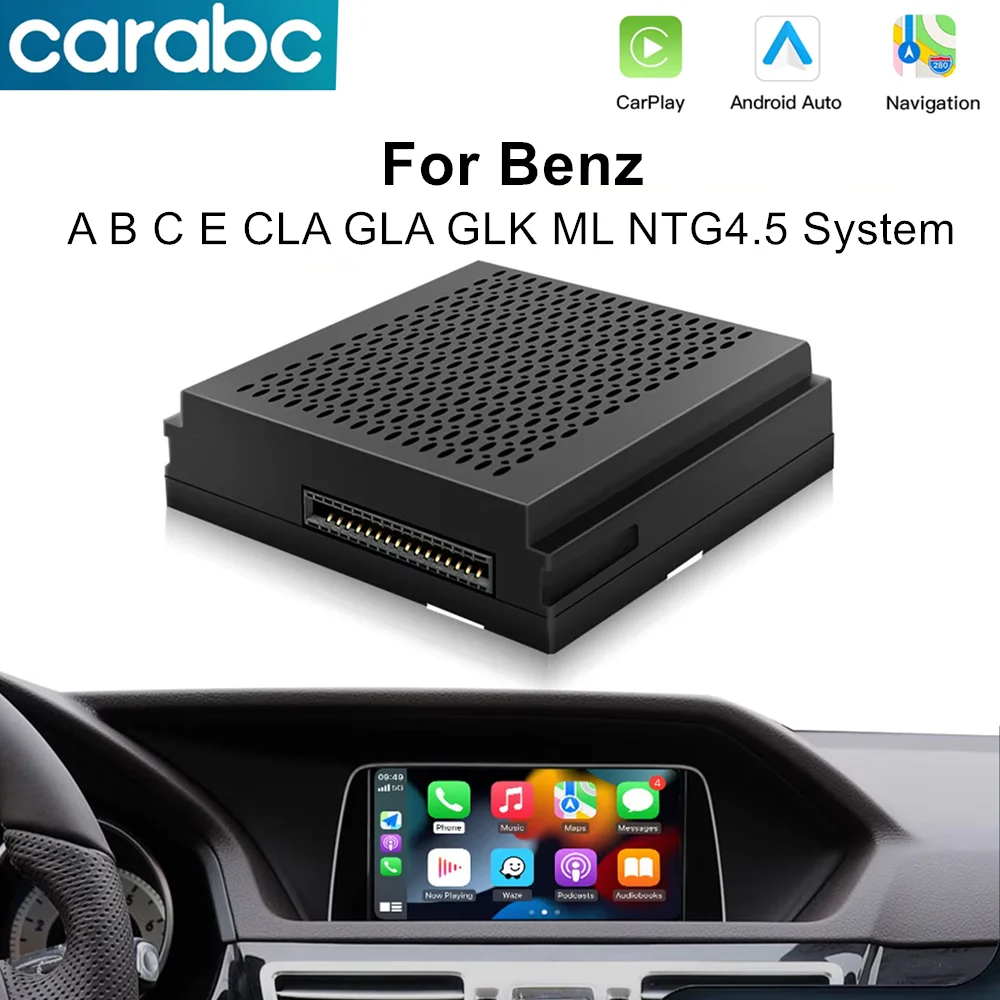

CARABC Wireless Carplay Android Auto Navigation Becker Module для Mercedes Benz A B C E CLA GLA GLK ML Sprinter NTG4.5 System