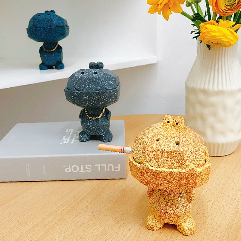 

Скандинавская креативная полимерная пепельница с мультяшными животными, крокодиловой пепельницей, скульптура, украшение для гостиной, спа...