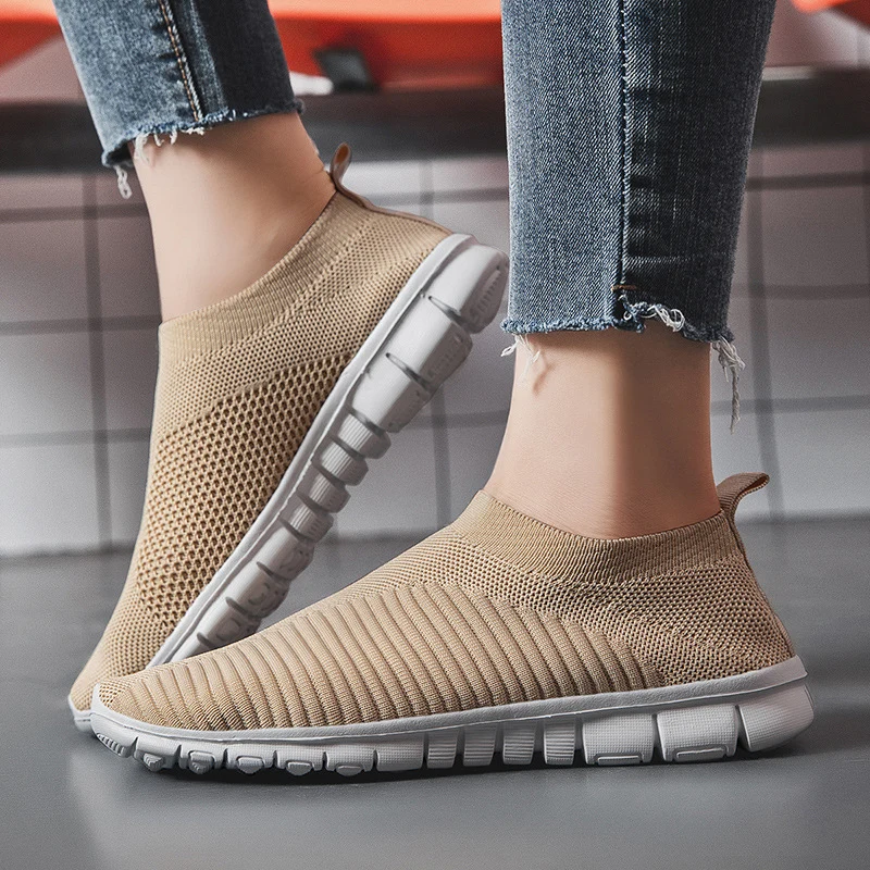 

Women Casual Shoes 2022 New Walking Shoes Woman Sneakers Slip On Chunky Ladies Sneaker Flat Shoes Casual Outdoor Female Footwear