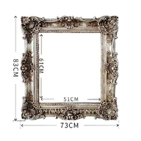 European Retro Oil Painting Frame Bathroom Mirror Dressing Table Makeup Mirror Wall Hanging Wall Large Photo Frame Picture Frame