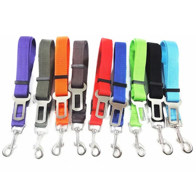

Car Travel Cat Safe Restreint Lead Harness Collar 10 Colours Dog Seat Belt