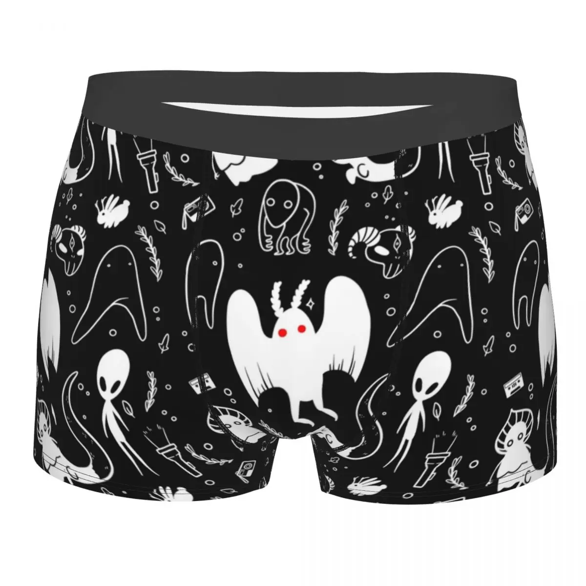 

Novelty Boxer Shorts Panties Briefs Men Cryptids In Black Cryptid Animal Pattern Underwear Soft Underpants for Male S-XXL