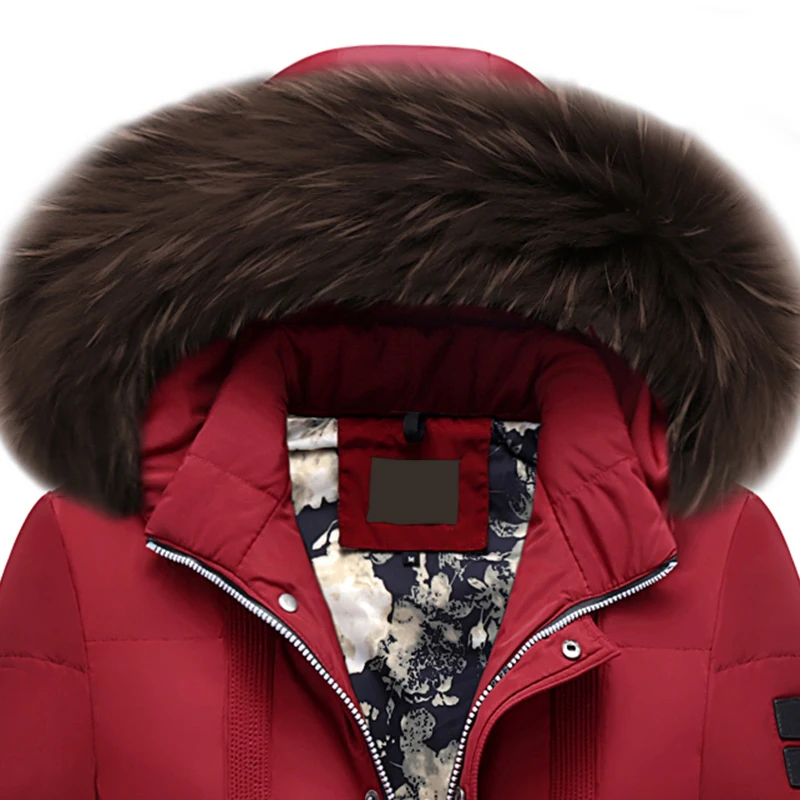 New brand down jacket 90%white duck down jacket coat winter warm coat casual men's down jacket natural fur collar hooded coat
