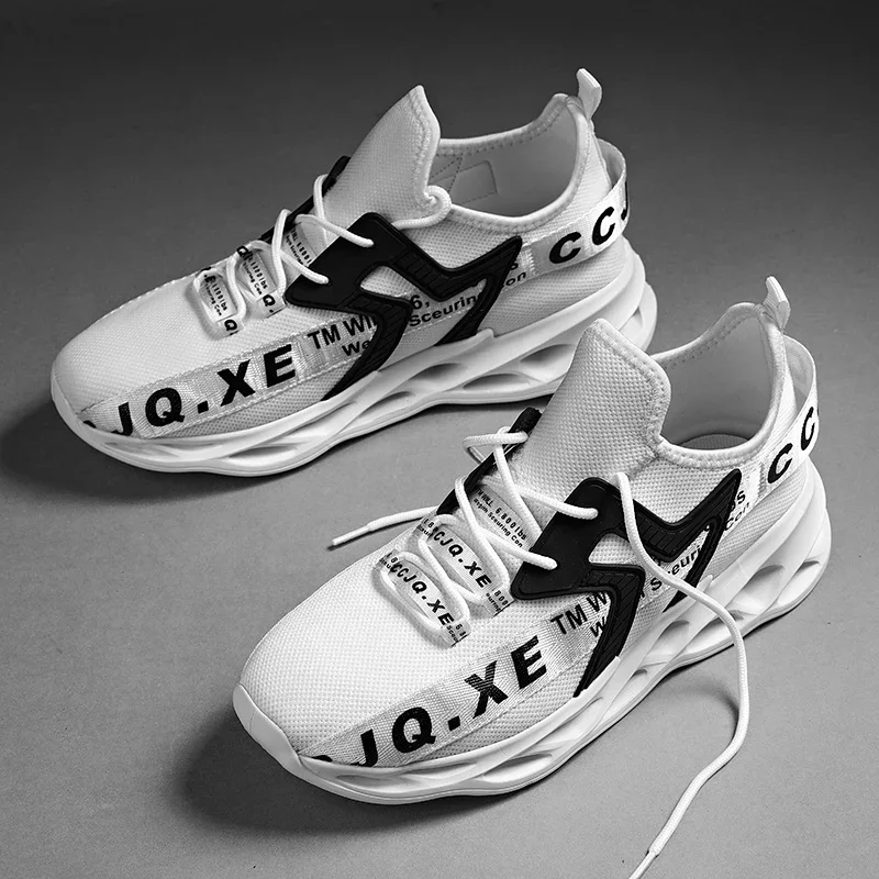 Трикотажные спортивные кроссовки для бега с амортизирующим лезвием легкие