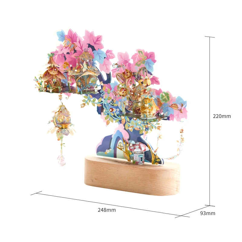 Картина с королевским деревом модель дома наборы 3D металлический пазл лазерная