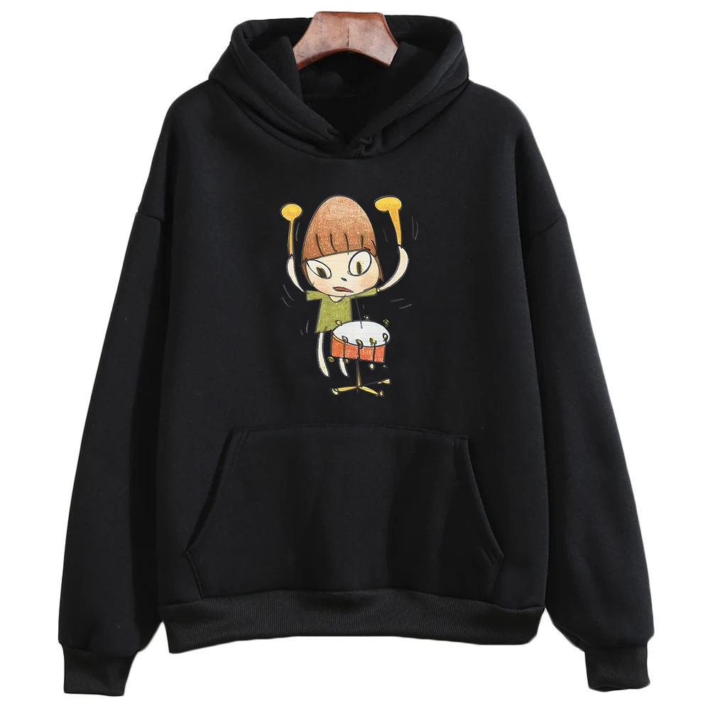 

Yoshitomo Nara Hoodies Funny Cartoon Comics Printed Sweatshirts for Girls Hooded Kawaii Graphic Pullovers Japanese Fashion Tops