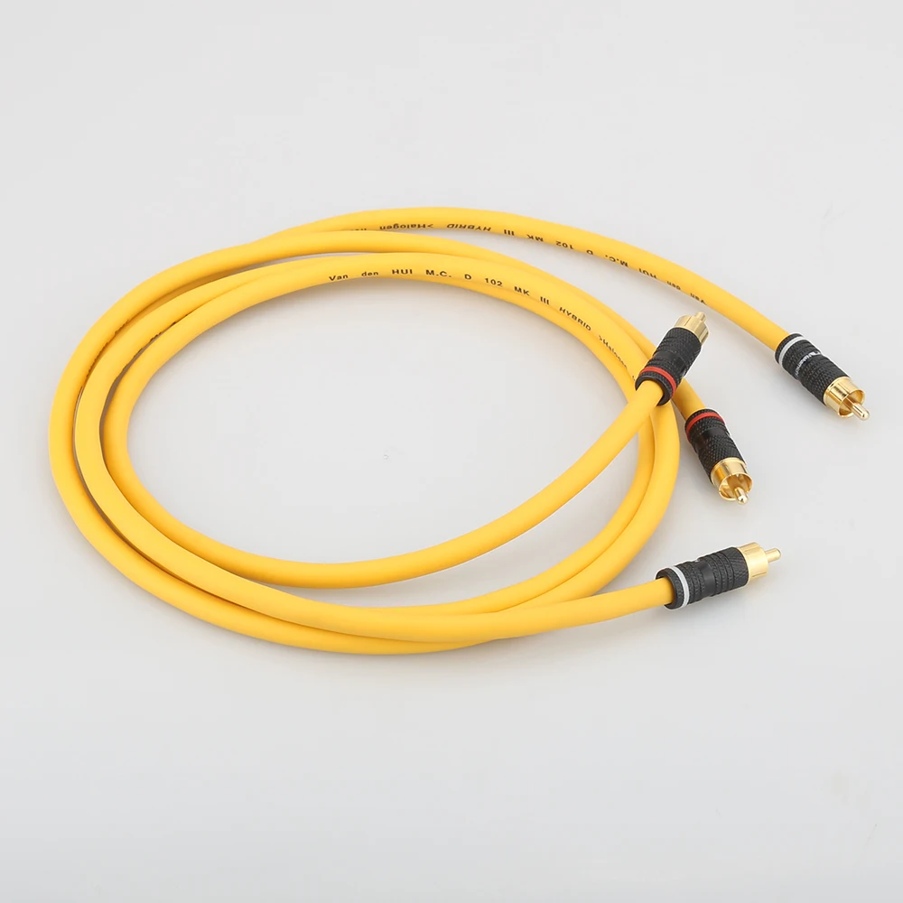 Brand new Hifi Audio D102 MK III Silver Plated Rca interconnect Cable with Gold RCA Plug | Electrical Socket &amp Plugs Adaptors