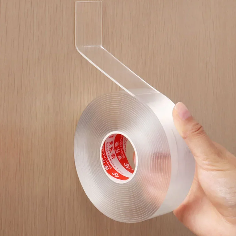 

Прочные прозрачные настенные кухонные крючки на присоске для ванной комнаты, настенная двусторонняя Вешалка Nano Крючки Присоски для хранения держателя чашки