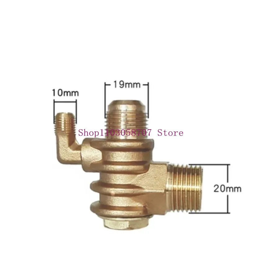 3-сторонний латунный обратный клапан воздушного компрессора золотой