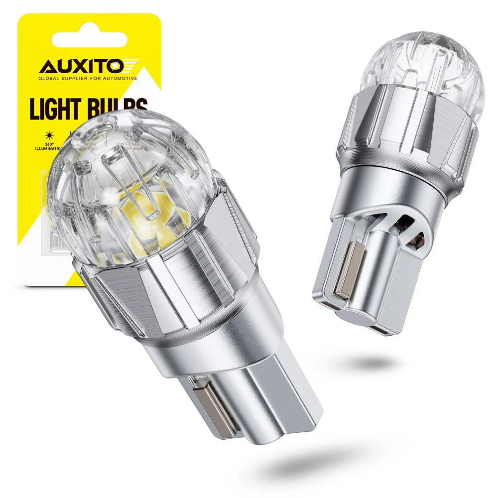 Фото 2 шт. светодиодных ламп AUXITO T10 W5W с защитой от ошибок для внутреннего освещения, чтения, подсветки салона, для BMW, VW, Audi, Ford, белый, красный, оранжевый, 12В, лампы, светодиодные лампочки, ампулы. №1