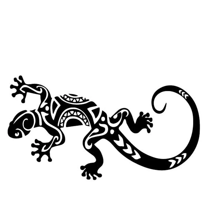 

Черная/серебряная виниловая наклейка Gecko, 16,7 см * 9,1 см